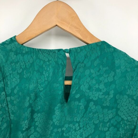 Koton teal textured ruffle short sleeve  t-shirt - Picture 12 of 16